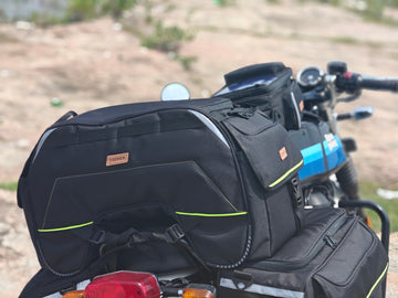 SideKick Universal 45Ltrs Tail bag with Waterproof Rain Cover fits on All Motorcycles.